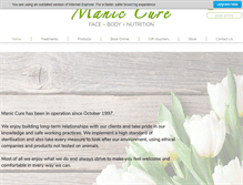 Tablet Screenshot of manic-cure.com.au